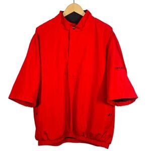 DryJoy x Footjoys Half Zip Pullover Short Sleeve Athletic Top Red Golf Sport - L